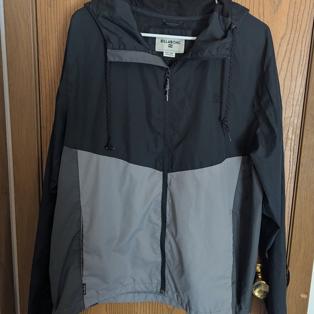 Billabong Transport Windbreaker Lightweight Jacket Weather Resistant Hooded-L
